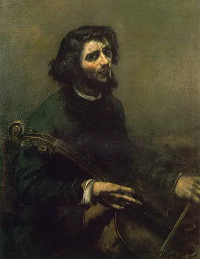 Der Cellist, Selbstbildnis (The Cellist, Self-Portrait) Gustave Courbet